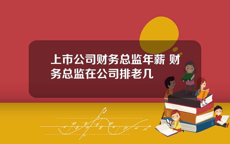 上市公司财务总监年薪 财务总监在公司排老几